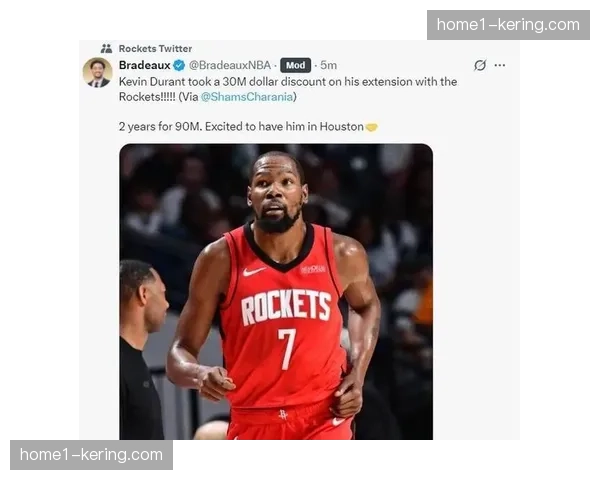 火箭薪资结构面临爆炸风险 杜兰特6000万年薪压垮未来空间 火箭薪资结构面临爆炸风险 杜兰特6000万年薪压垮未来空间